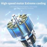 Portable Handheld Mini Turbo Fan - Rechargeable Foldable Personal Fan with Digital Display and Night Light - Image 8
